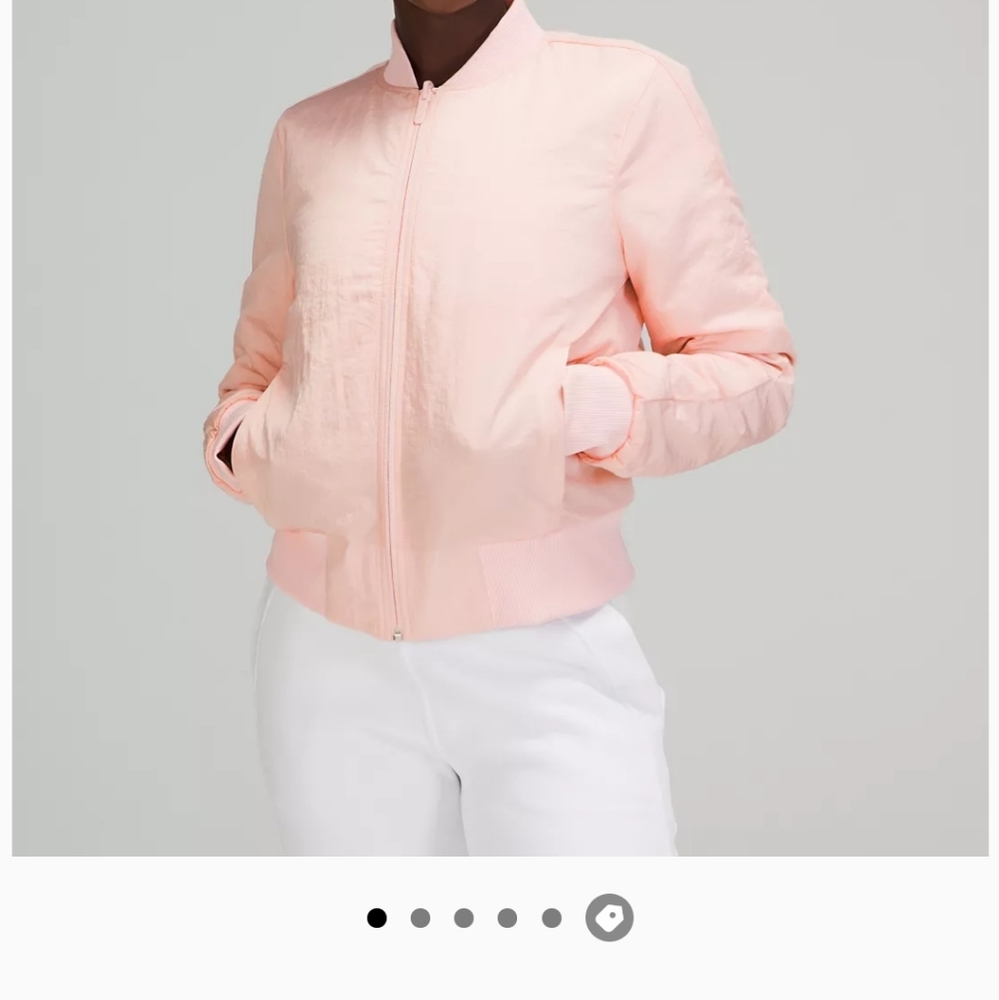 lululemon athletica Light Pink Bomber Jacket
